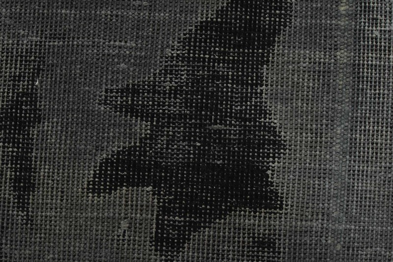 Vintage Overdyed 9’8” x 11’7” Grey Distressed Wool Hand-Knotted Oriental Rug gallery