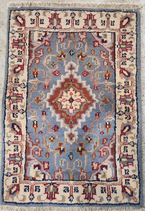 2X3* HAND-KNOTTED CAUCASIAN SUPER KAZAKH-OUSHAK TRIBAL CHOBI VINTAGE WOOL RUG gallery