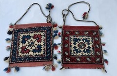 37×36 cm Handmade Rug Turkish Bags Handicrafts Pair Vintage Shoulder Bags #279