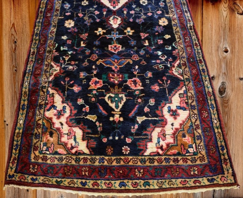 Vintage Carpet. Semi-Antique Handmade Oriental Wool Runner Vase Rug 3'5 x 9'4 gallery