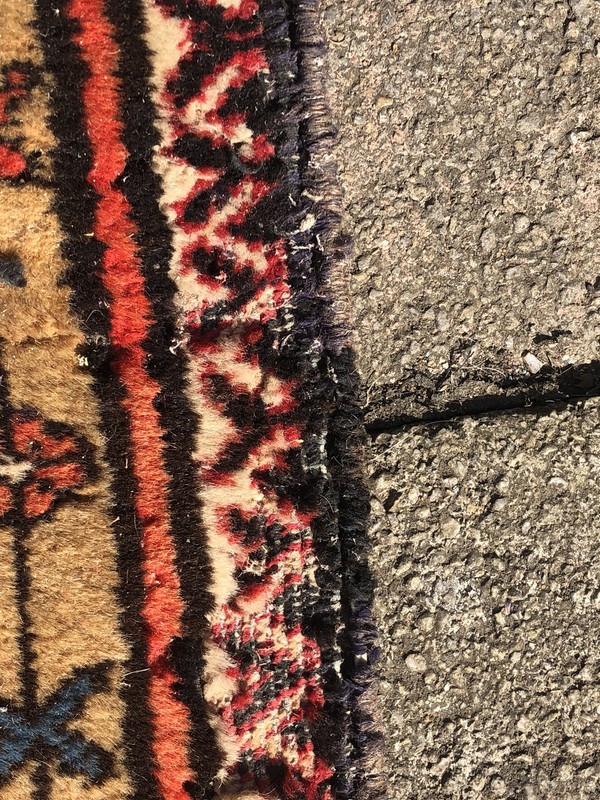 Afghan rug Antique vintage Turkmen Egyptian distressed woven runner 126" x 28" gallery