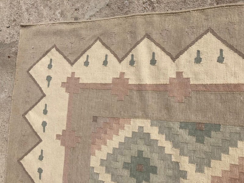 Vintage Traditional Handmade Turkish Tribal Flat Wool Kilim Floor Rug 270x176 cm gallery