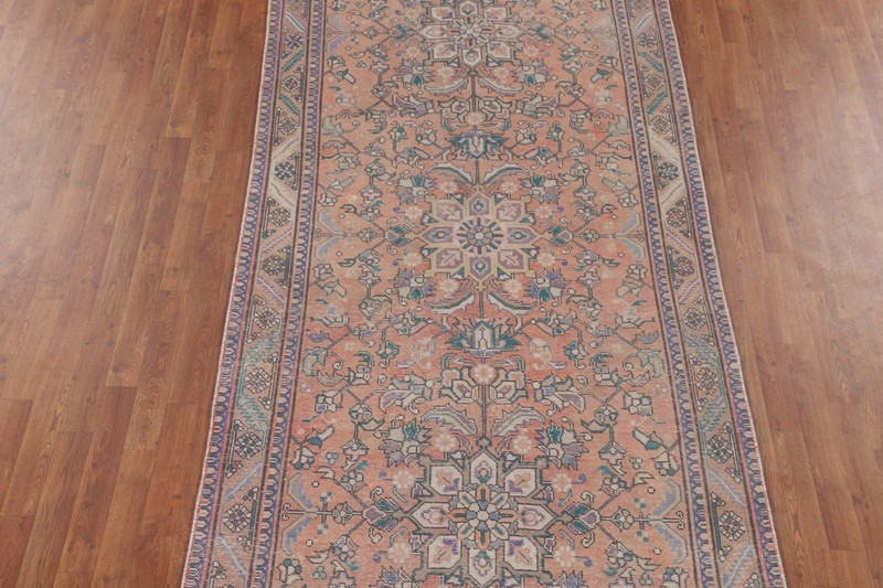 Vintage Wool Coral Rust Living Room Rug 5x13 Traditional Hand-knotted Carpet gallery