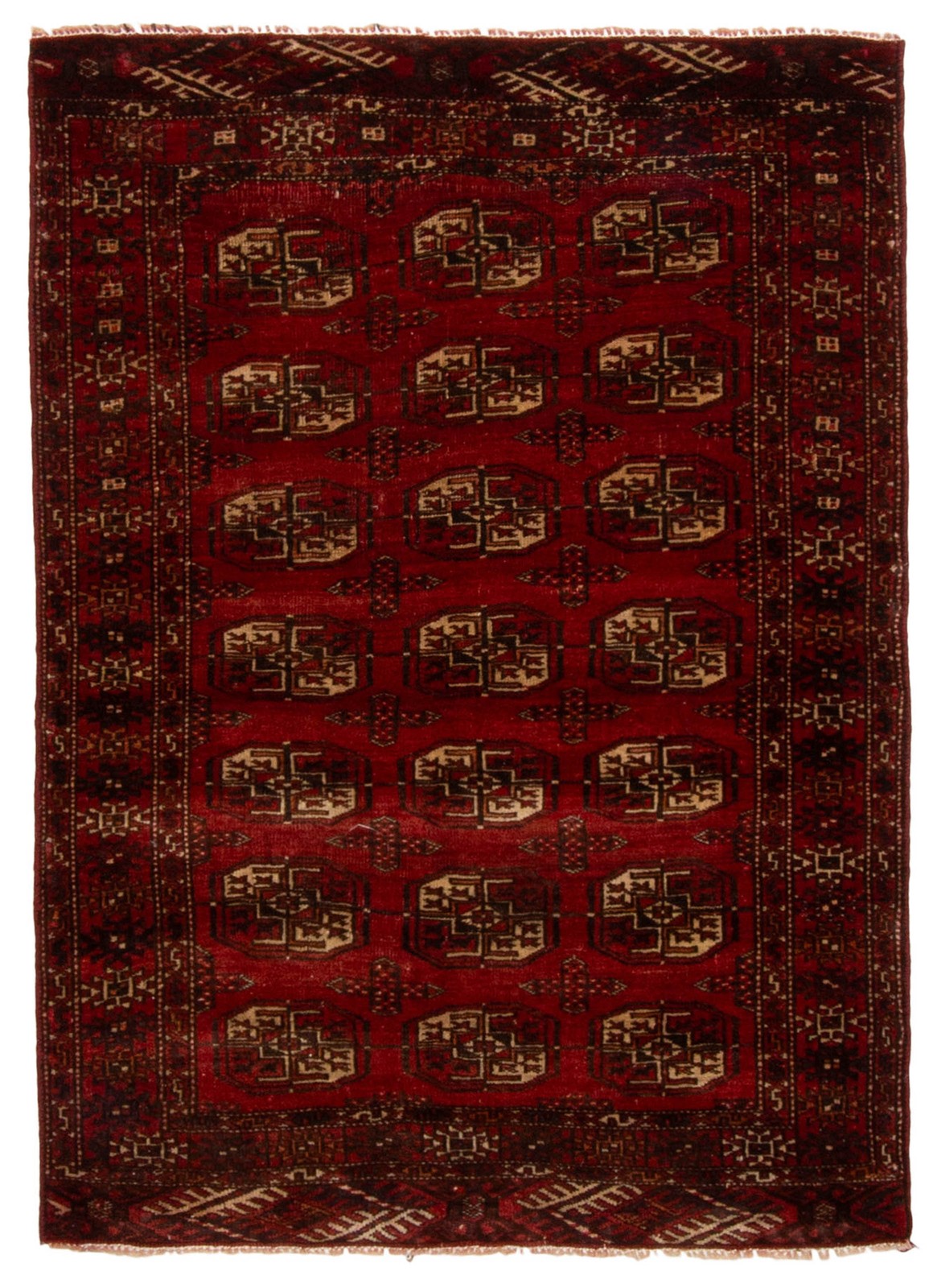 Vintage 3'6" x 4'10" Traditional Hand Knotted Vegetable Dye Wool Area Rug gallery