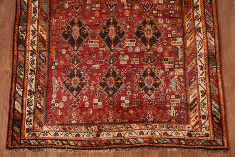 Vegetable Dye Handmade Area Rug 5x8 Traditional Geometric Home Decor Tribal Rug gallery