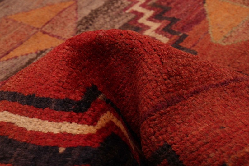 Vintage 3'10" x 8'8" Traditional Hand Knotted Vegetable Dye Wool Area Rug gallery