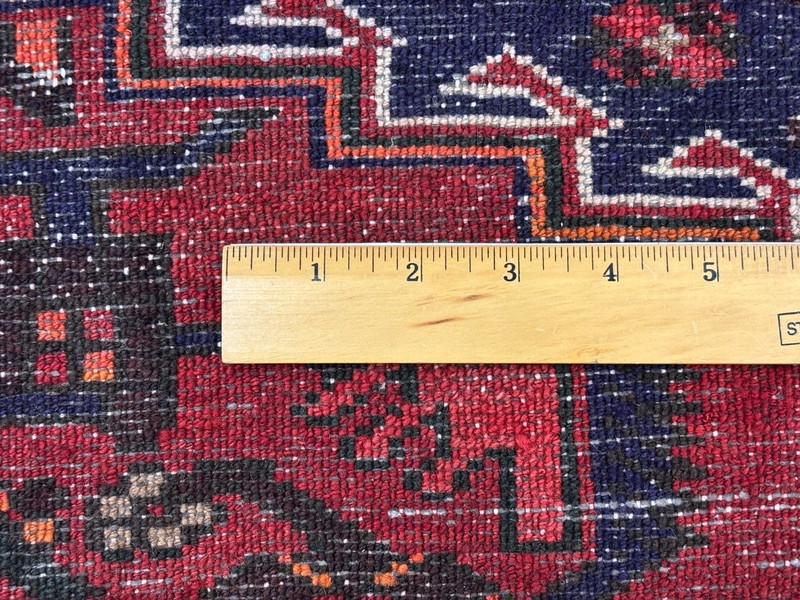 Hand Knotted Wool Area Rug 5x7 Zanjan Navy Blue Red Tribal Geometric Oriental gallery