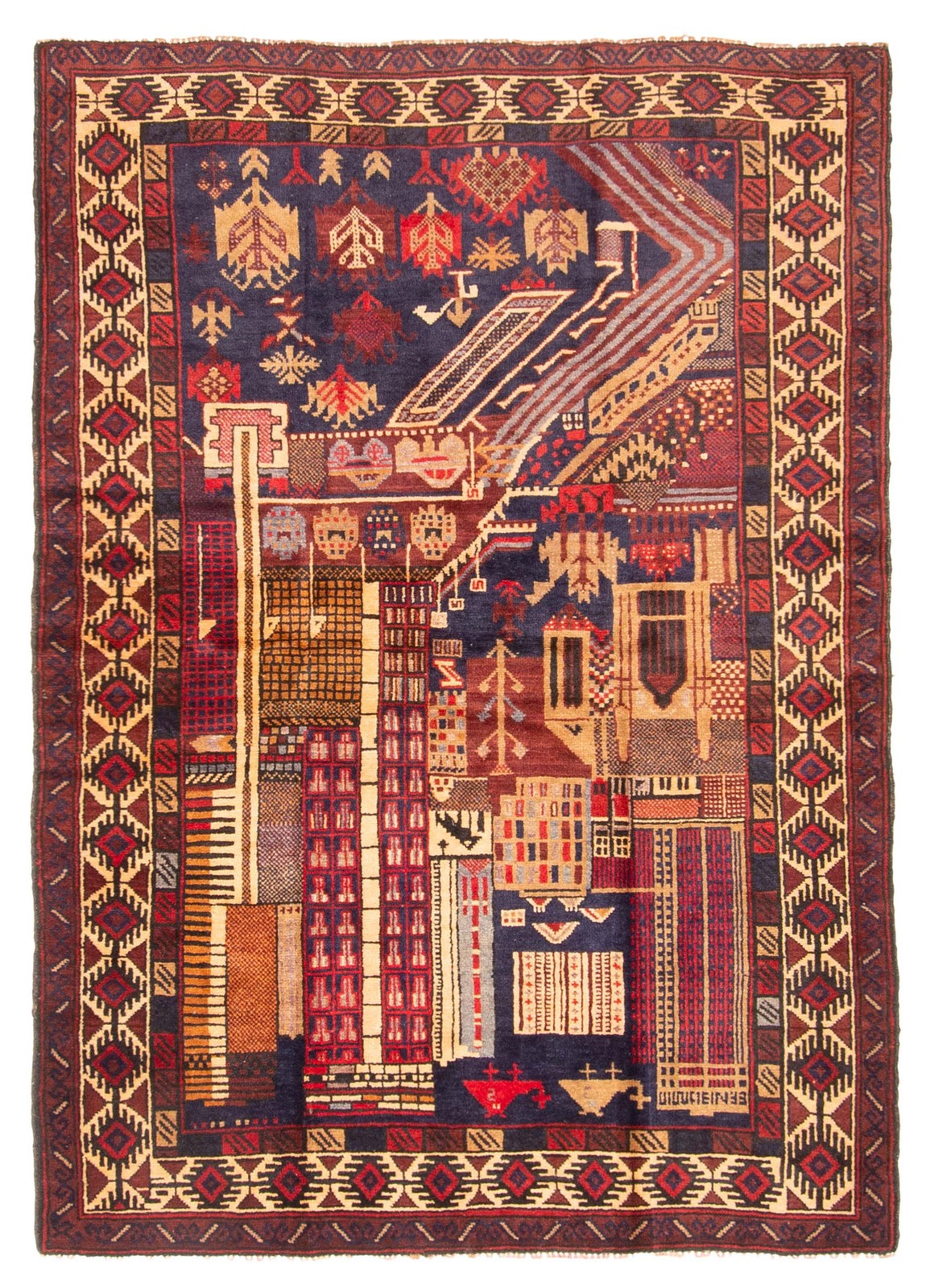 Traditional Vintage Hand-Knotted Area Rug 3'11" x 5'7" Oriental Wool Carpet gallery
