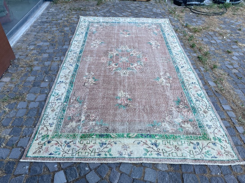 Turkish Vintage Rug, Handmade Wool Rug, Bohemian Large Rug, 6,2 x 10, ft gallery