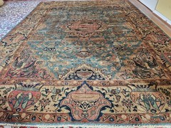 8.1 x 10.9 ANTIQUE FINE USHAK RUG CAUCASIAN VINTAGE SERAPI HERIZ KAZAK