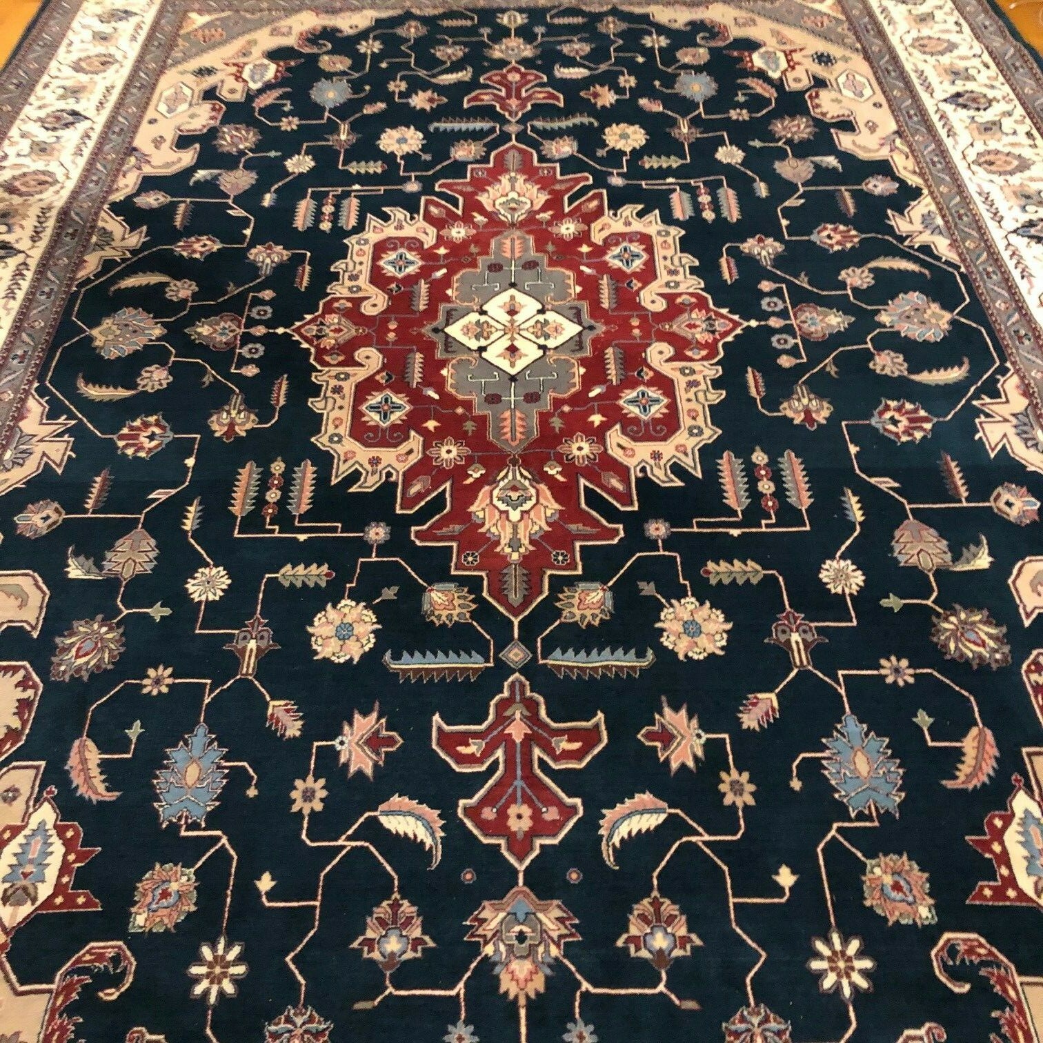 High Quality Handmade In Pakistan Area Rug 9x13 Geometric Design Tribal Pattern gallery