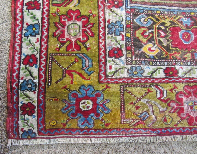 Beautiful Turkish Anatolia Prayer Rug Semi-Antique 41" x 58" Hand-Made Wool VG gallery