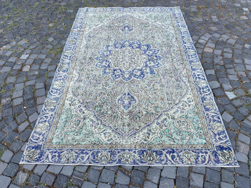 Turkish rug, Vintage rug, Large rug, Wool rug, Handmade rug, Carpet 5,9 x 9,0 ft gallery