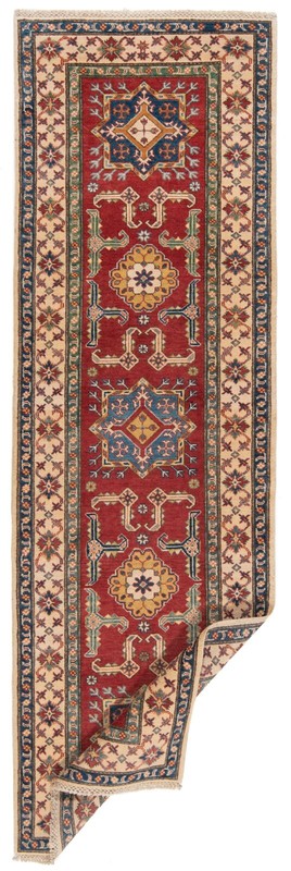 Kazak 288x84 cm Hand Knotted Oriental Fine Nomadic Carpet Rug Runner gallery
