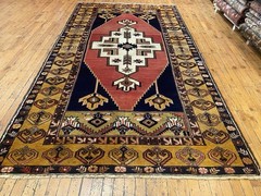 Antique 1900-1939s Exclusive Turkish Wool Pile Carpet 4’6”x8’4”