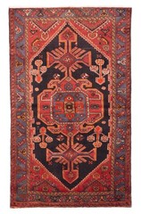 Vintage Hand-Knotted Area Rug 4’2″ x 6’11” Traditional Oriental Wool Carpet