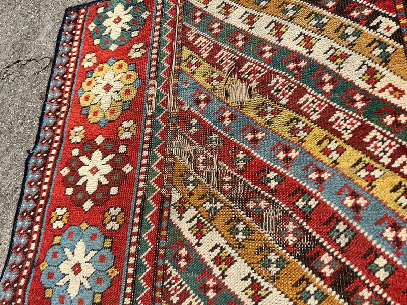 Antique 19th Century Gendje Caucasian Runner Rug 2'11" x 11'7" gallery