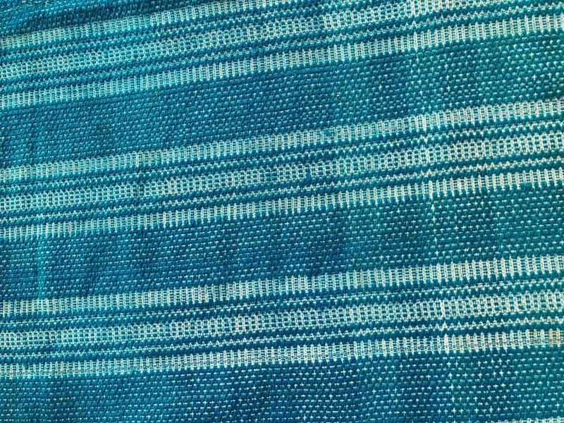 Vintage Handmade Geometric Striped Traeditional Wool Area Rug 201x155 cm gallery