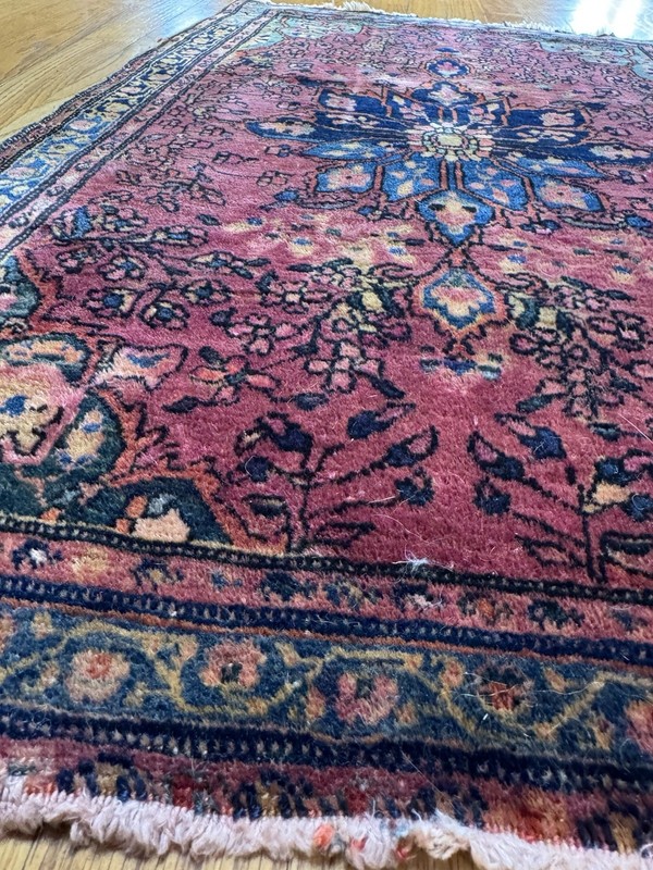 Unbelievable Antique Sarouk Rug C. 1920 Rare Design And Very Fine Weave 3’x2’ gallery