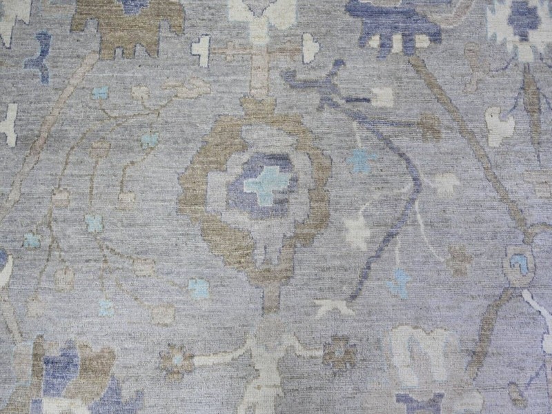 12' x 15'6" exquisite,Vegetable Dyes,Hand Knotted,Angora,Soft Wool Oushak Rug gallery