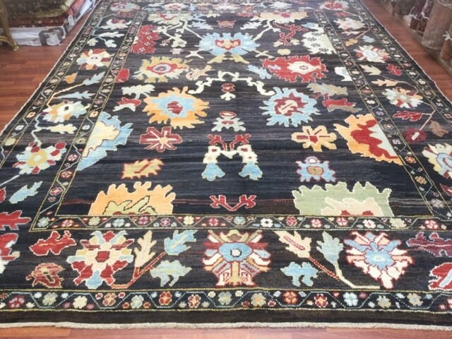 Decorative large pallmette Turkish Ushak Rug-4679 gallery