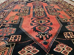 5.9 x 6.10 ANTIQUE KAZAK VINTAGE HERIZ RUG CAUCASIAN SERAPI OUSHAK SHIRVAN KULA