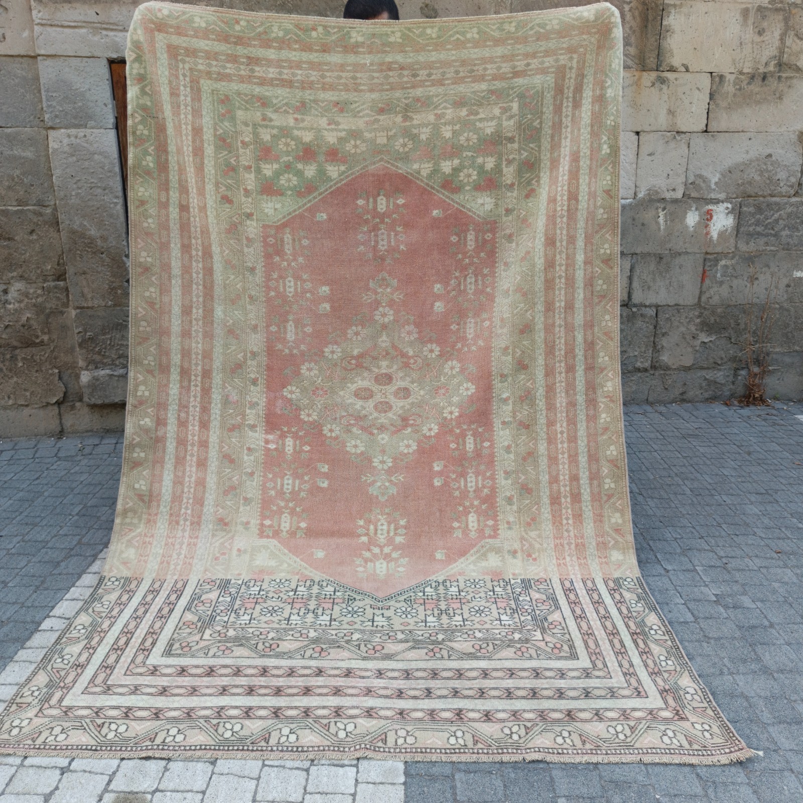 Turkish Vintage Area Rug 5.18 x 8.03 ft, Abrage rug 5x8 Handmade 158 x 245 cm gallery