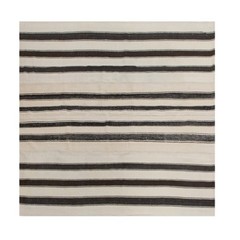Minimalist Vintage Turkish Kilim Rug 195×204 cm (6.4×6.7 ft) | Handwoven 60+ Yr