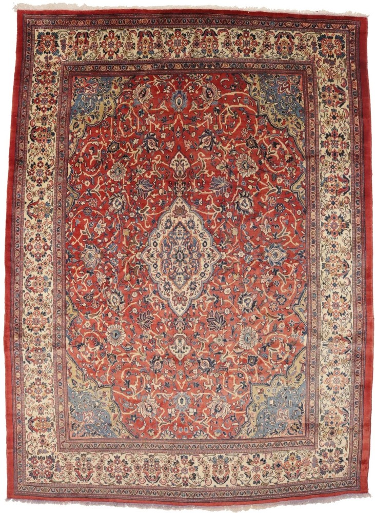 10X14 Floral Classic Oriental Rug Hand-Knotted Wool Dining Room Carpet 9'9X13'6
