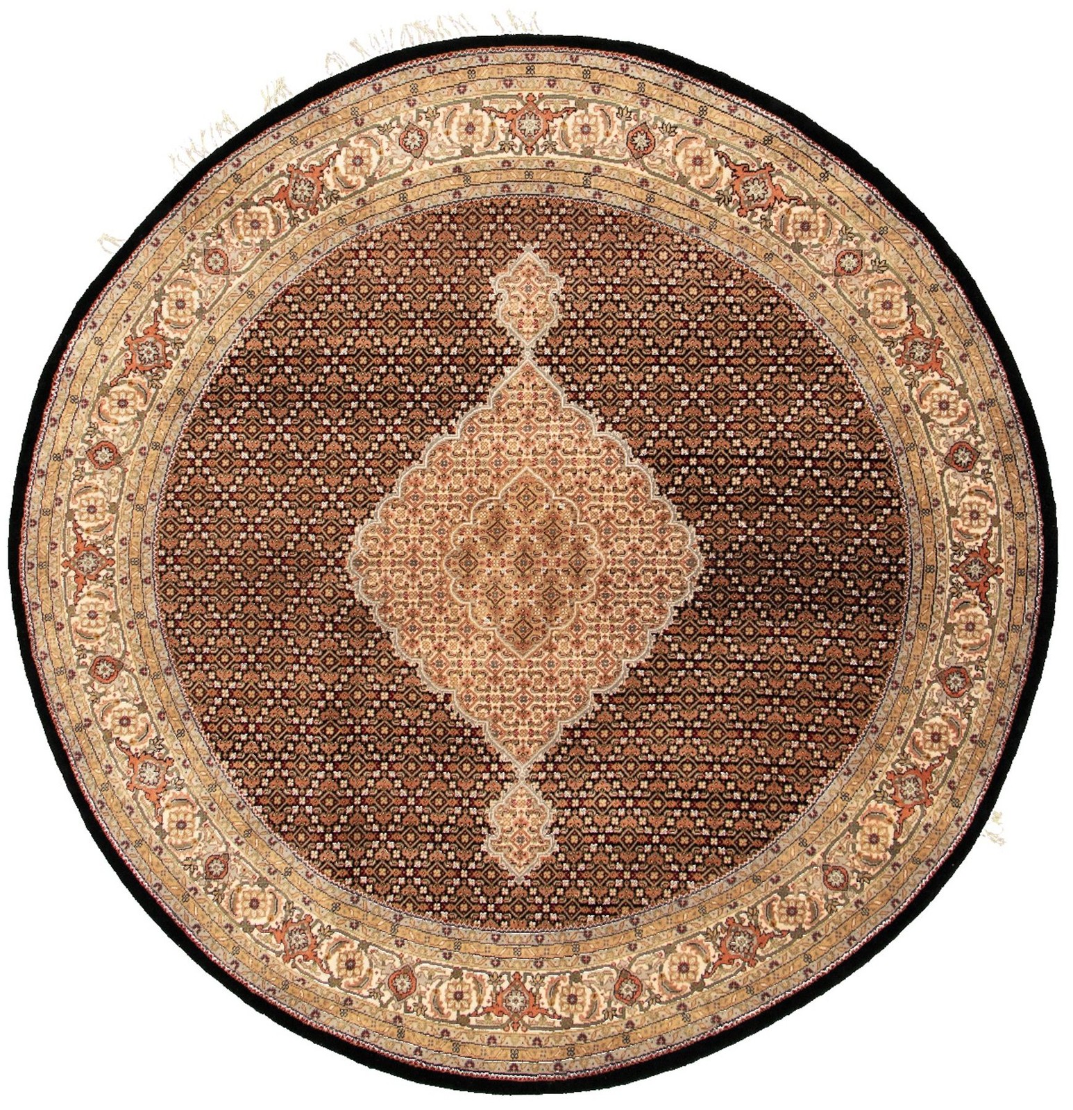 Vintage Traditional Hand-Knotted Area Rug 8'2" x 8'2" Oriental Wool Carpet gallery