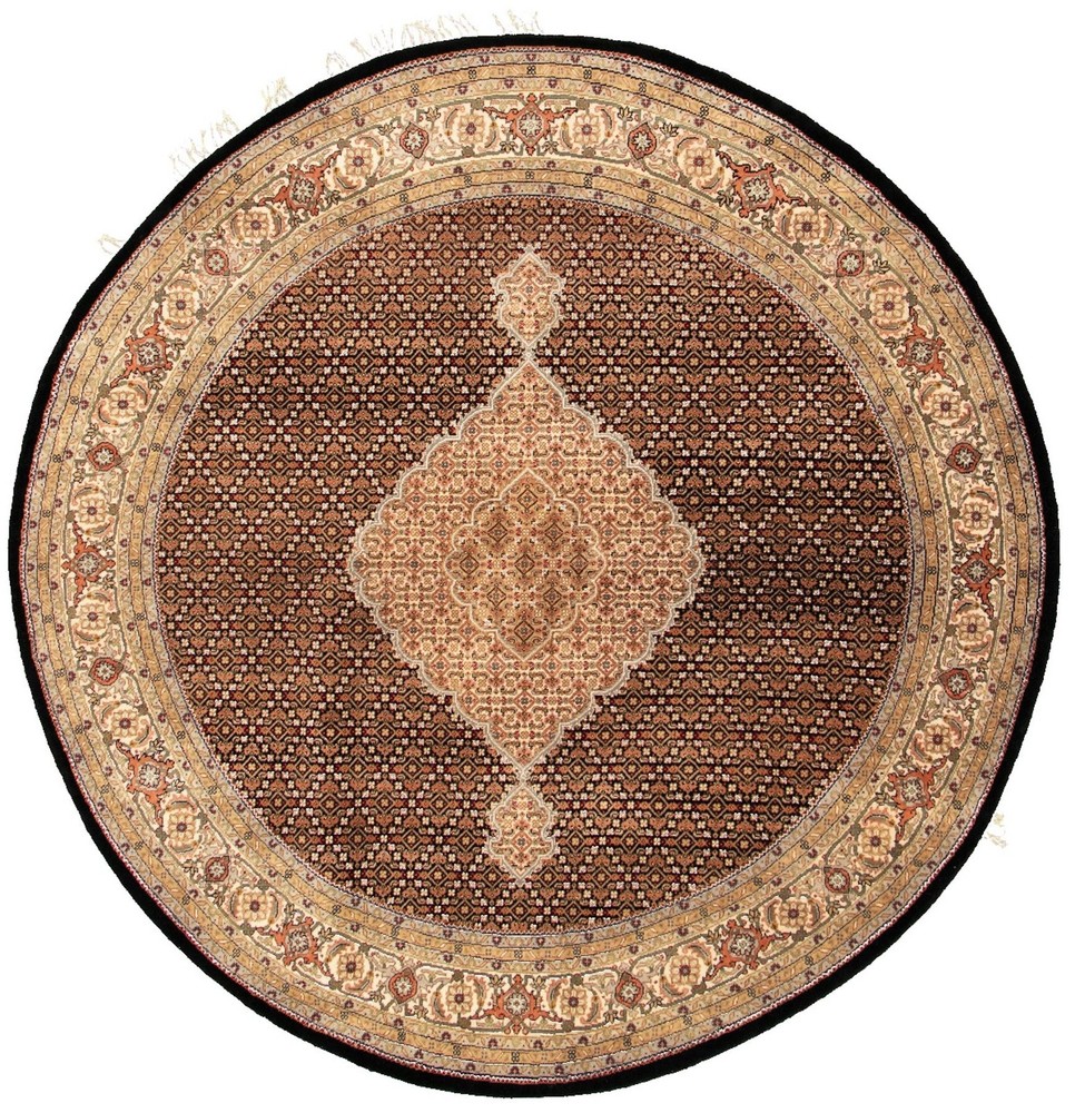 Vintage Traditional Hand-Knotted Area Rug 8'2" x 8'2" Oriental Wool Carpet