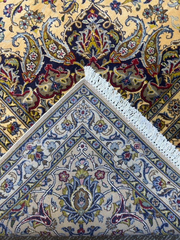 Handmade Silk & Wool Rug 10x13 Ft Fine Hand Knotted Oriental Carpet Used gallery