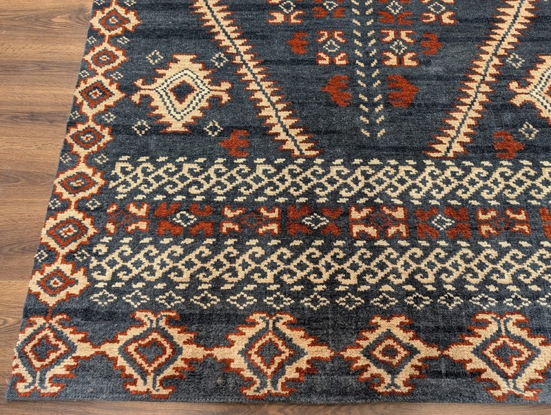 Indo Tibetan Rug 6x9, Hand-Knotted Wool Navajo Design Carpet gallery