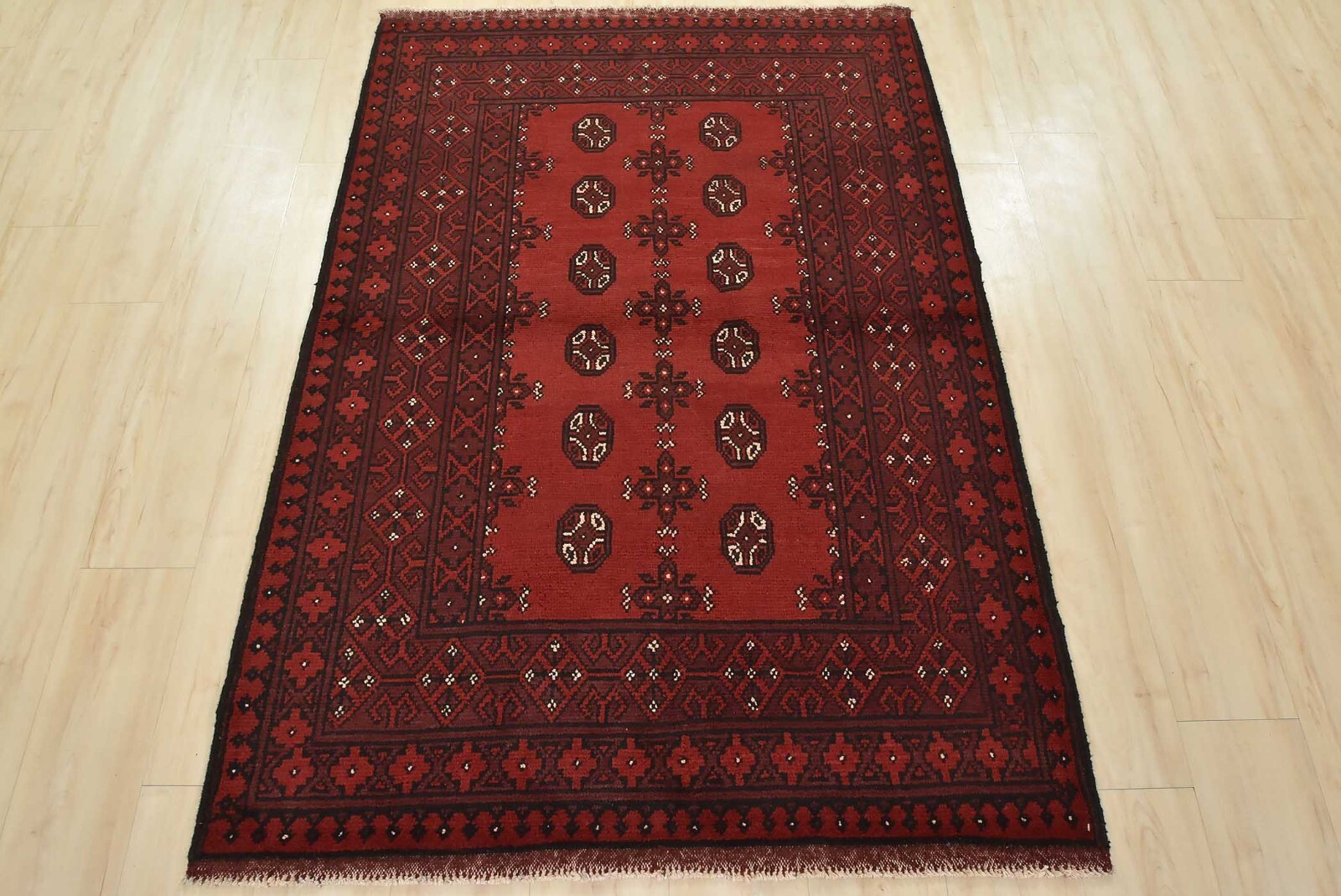 Vintage Tribal Oriental 4′ x 6′ Red Wool Traditional Hand-Knotted Area Rug gallery