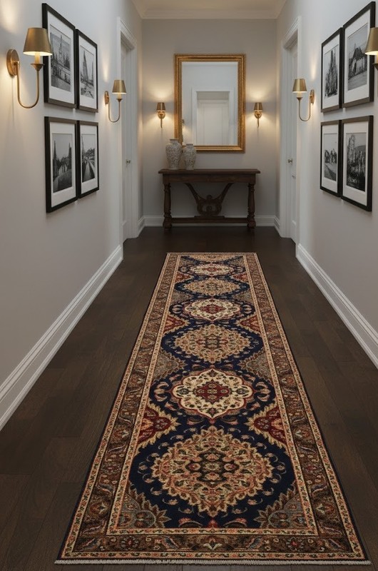Hand-Knotted Wool Oriental Runner Rug Classic Floral Oversized Carpet 3X16 ft gallery