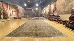 Bohemian Antique 1920-1930’s Wool Pile Wool Colored Bunyan Area Rug 6’6×9’4”