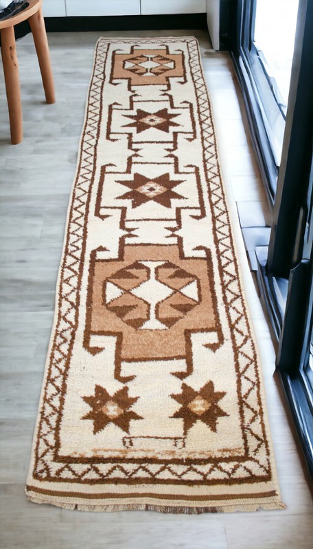 3x13 Runner Rug Hand Made Rug Hallway Decor, Boucherouite Style Bohemian Rug gallery