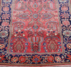 ANTIQUE SAROUKK HAND-KNOTTED WOOL 3’5″ x 5′ SUPERB QUALITY ORIENTAL RUG