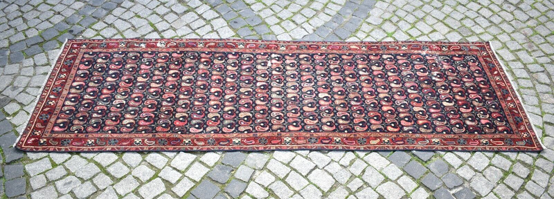 Fabulous Antique Runner Rug 40'' x 120'' Caucasian Rug Collector Item Worn Rug gallery