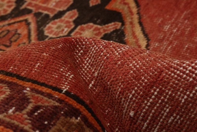 Vintage Hand-knotted Runner Rug 3'9" x 10'6" Traditional Oriental Wool Carpet gallery