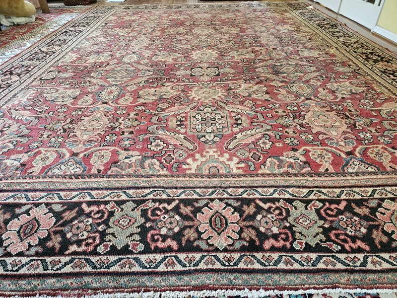 10.6 x 14.2 ANTIQUE FINE HERIZ VINTAGE SERAPI USHAK KAZAK TURKISH gallery