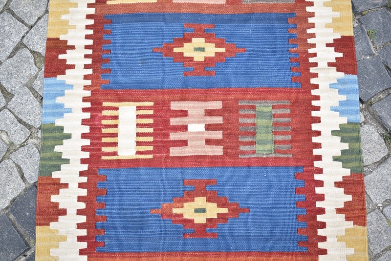 Turkish Runner Rug 33'' x 80'' Anatolian Hallway Kilim Flat Woven Corridor Rug gallery