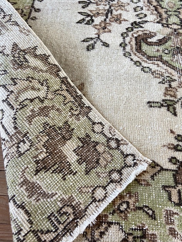 Handmade Rug, 3.7 x 6.7 ft Rug, 4 x 7 ft Vintage Rug, Green Rug, Area Rug,Carpet gallery