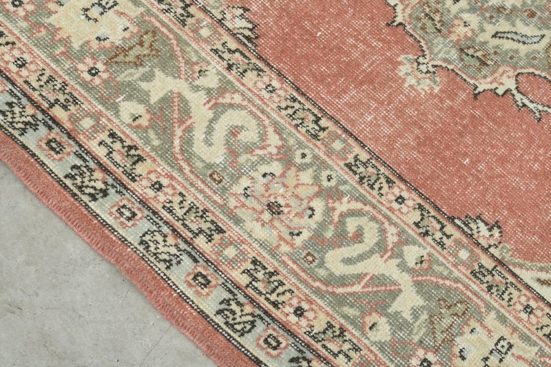 Oversize Turkish Rug 7x11 Hand-Knotted Vintage Oushak Wool Rug Large Carpet,734 gallery