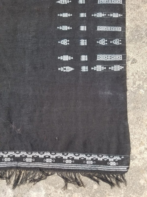 Vintage Traditional Handmade Tunisian Bakhnoug Wedding Shawl 6.5x3.1 ft gallery