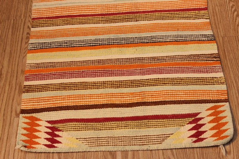 6' x 2'6" American Indian Navajo Design Handmade Hand Woven Multi color gallery
