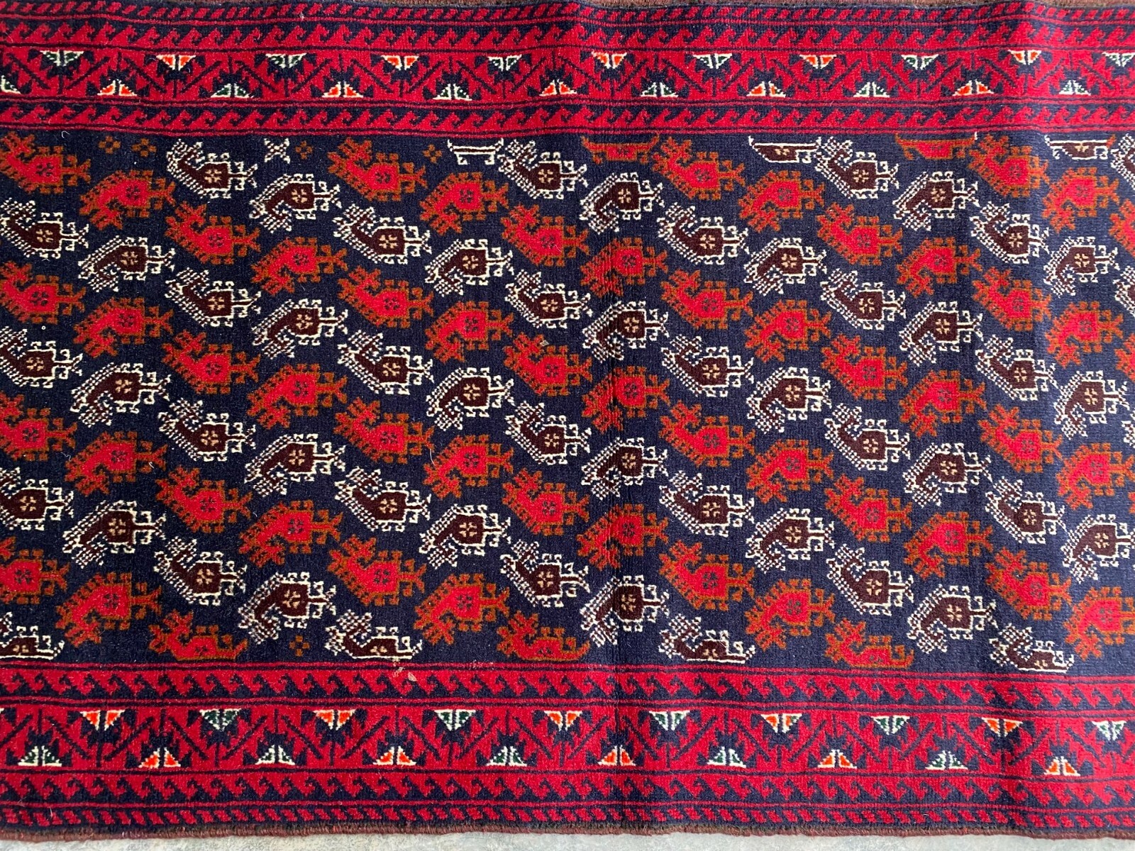 High Quality Handmade Afghan Kazakh Accent Rug Paisley Design Allover Pattern gallery