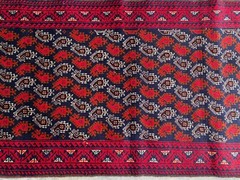 High Quality Handmade Afghan Kazakh Accent Rug Paisley Design Allover Pattern