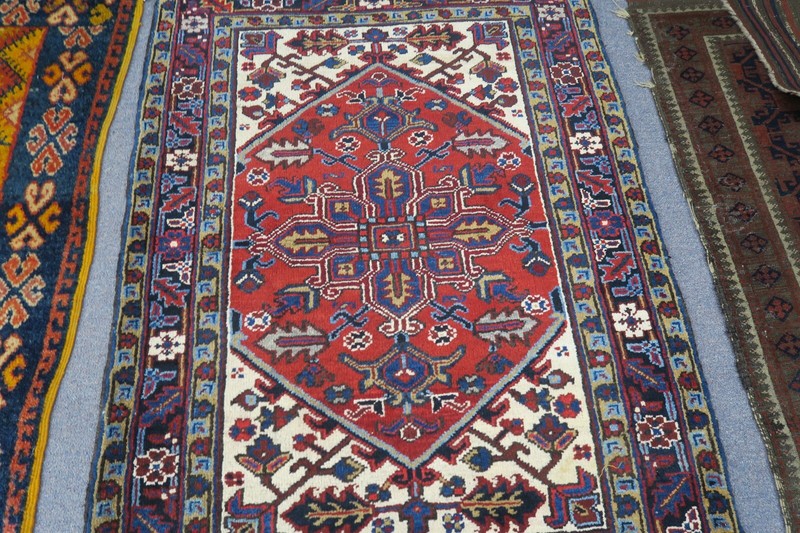 Vintage Karaja Serapi Oriental Area Rug 3'3 x 4'4 Hand-knotted Wool gallery