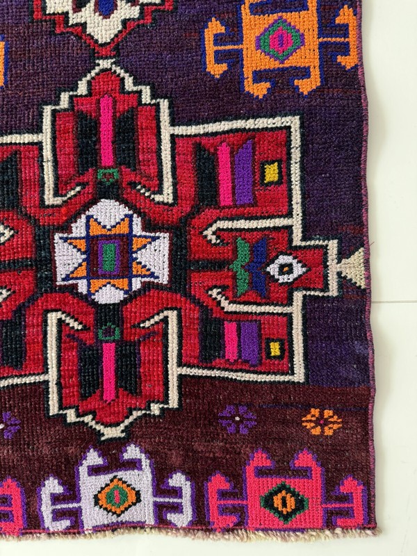 Vintage Handmade Wool Bohemian Oushak Runner Rug, 2x9 Ft Turkish Colorful Carpet gallery